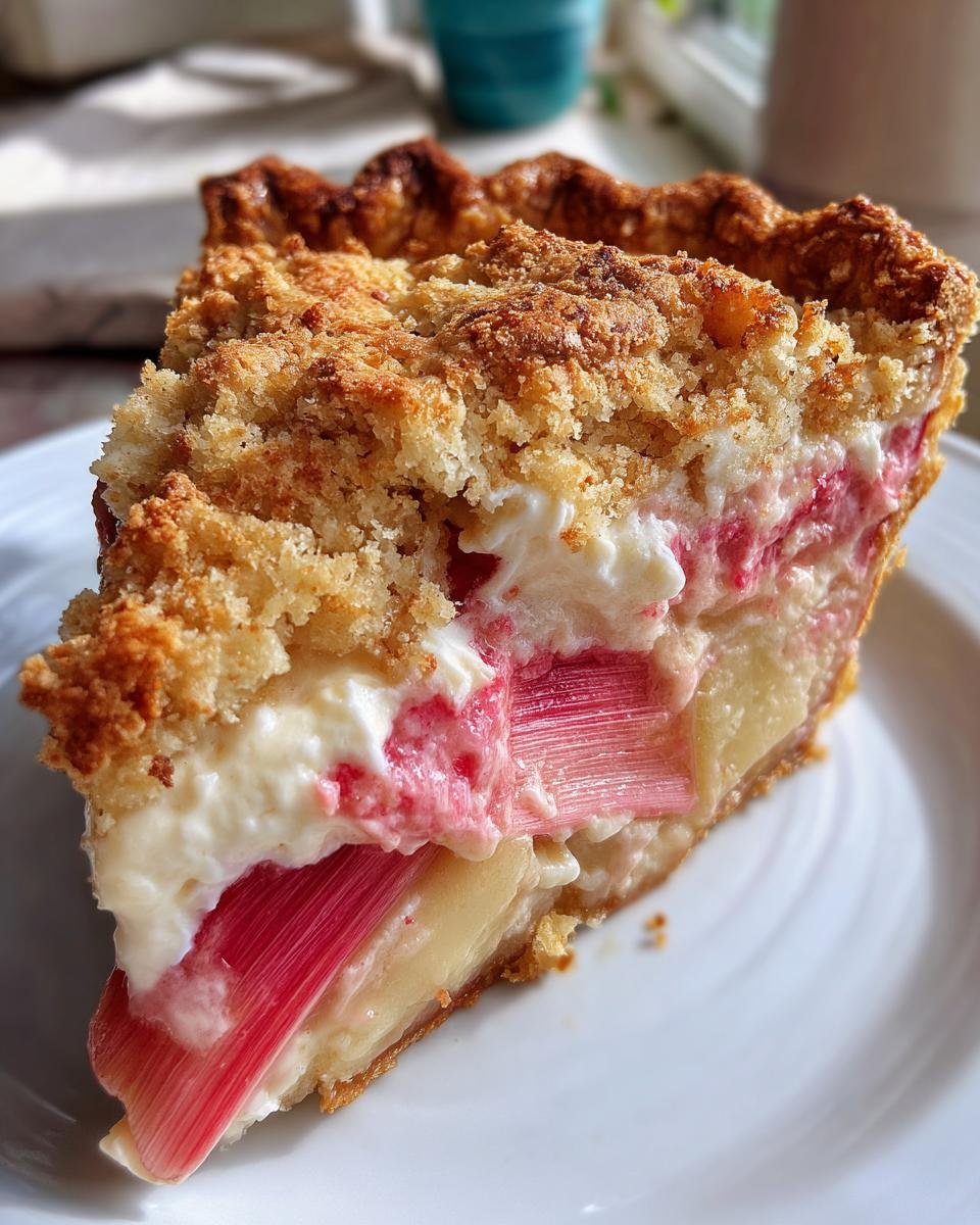 Grandma's Rhubarb Cream Pie - detail 1