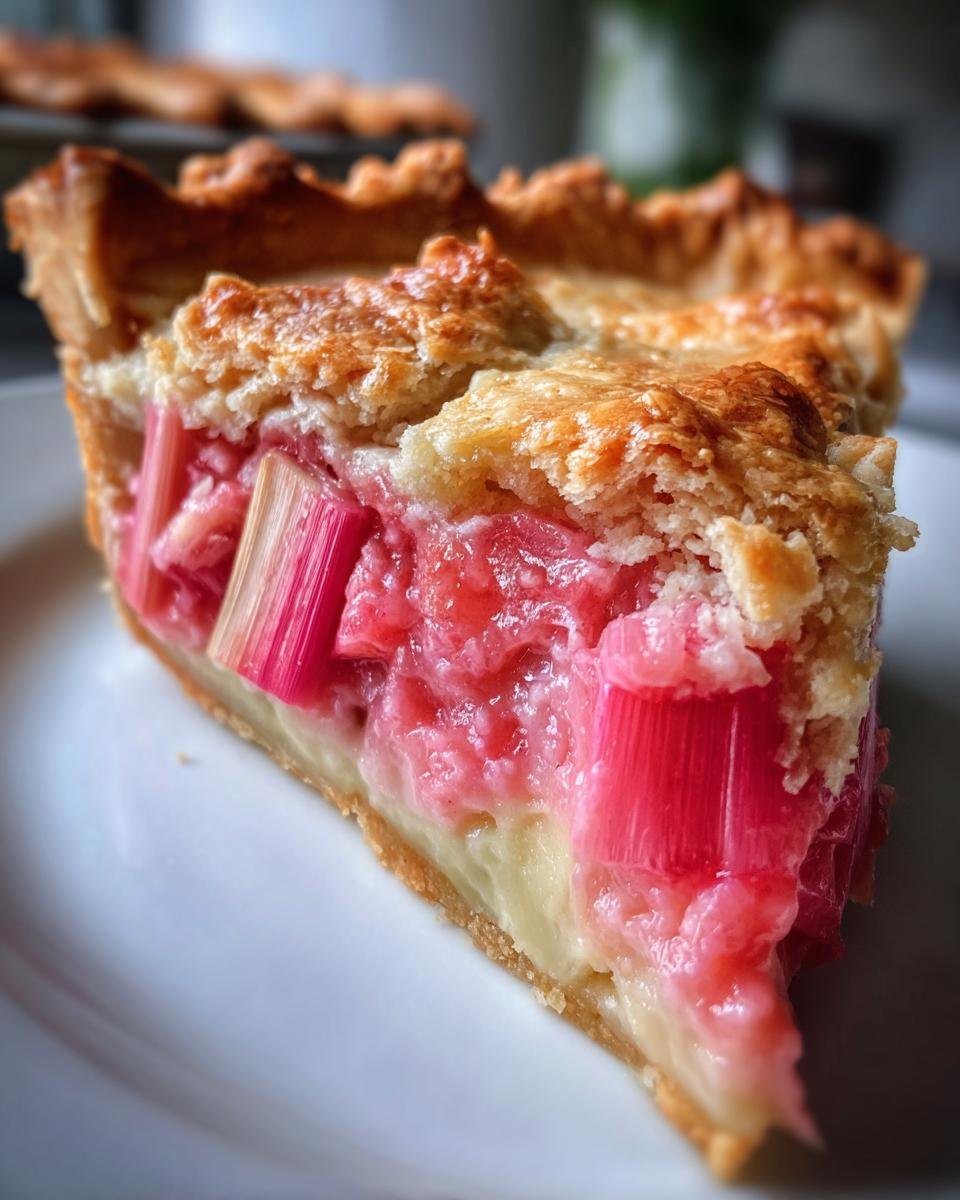 Grandma's Rhubarb Cream Pie - detail 2