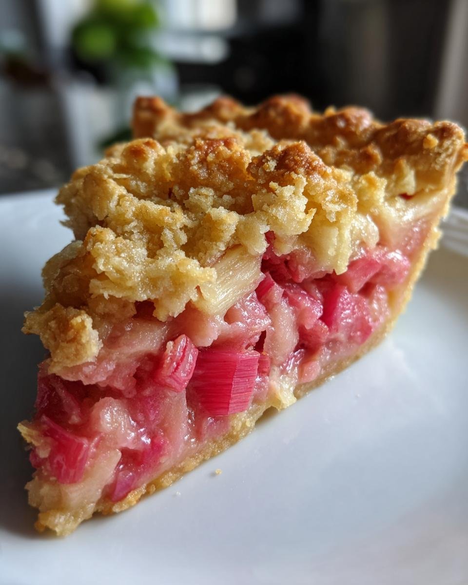 Grandma's Rhubarb Cream Pie - detail 3