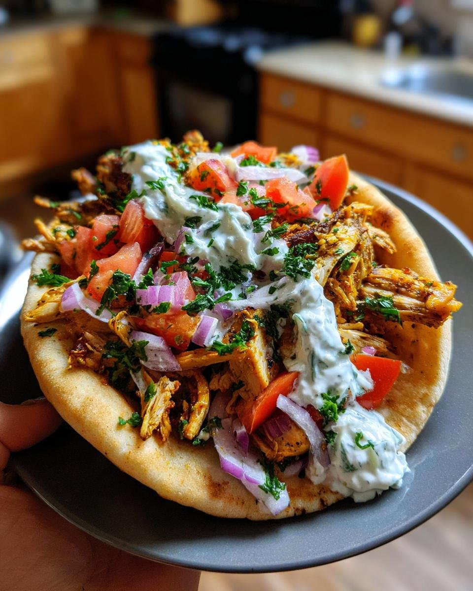 Greek Chicken Gyros with Tzatziki - detail 2