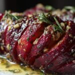 Hasselback Roasted Beets with Garlic Butter