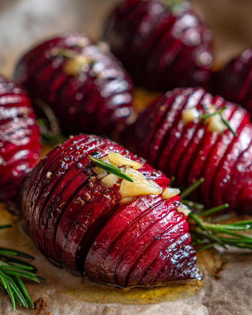 Hasselback Roasted Beets with Garlic Butter - detail 2