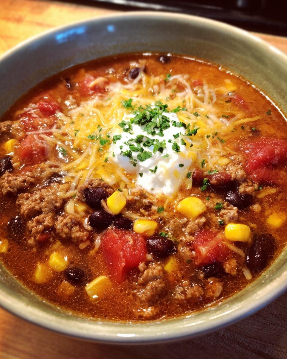 Hearty Stovetop Taco Soup - detail 1