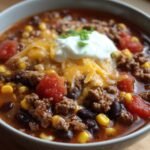 Hearty Stovetop Taco Soup