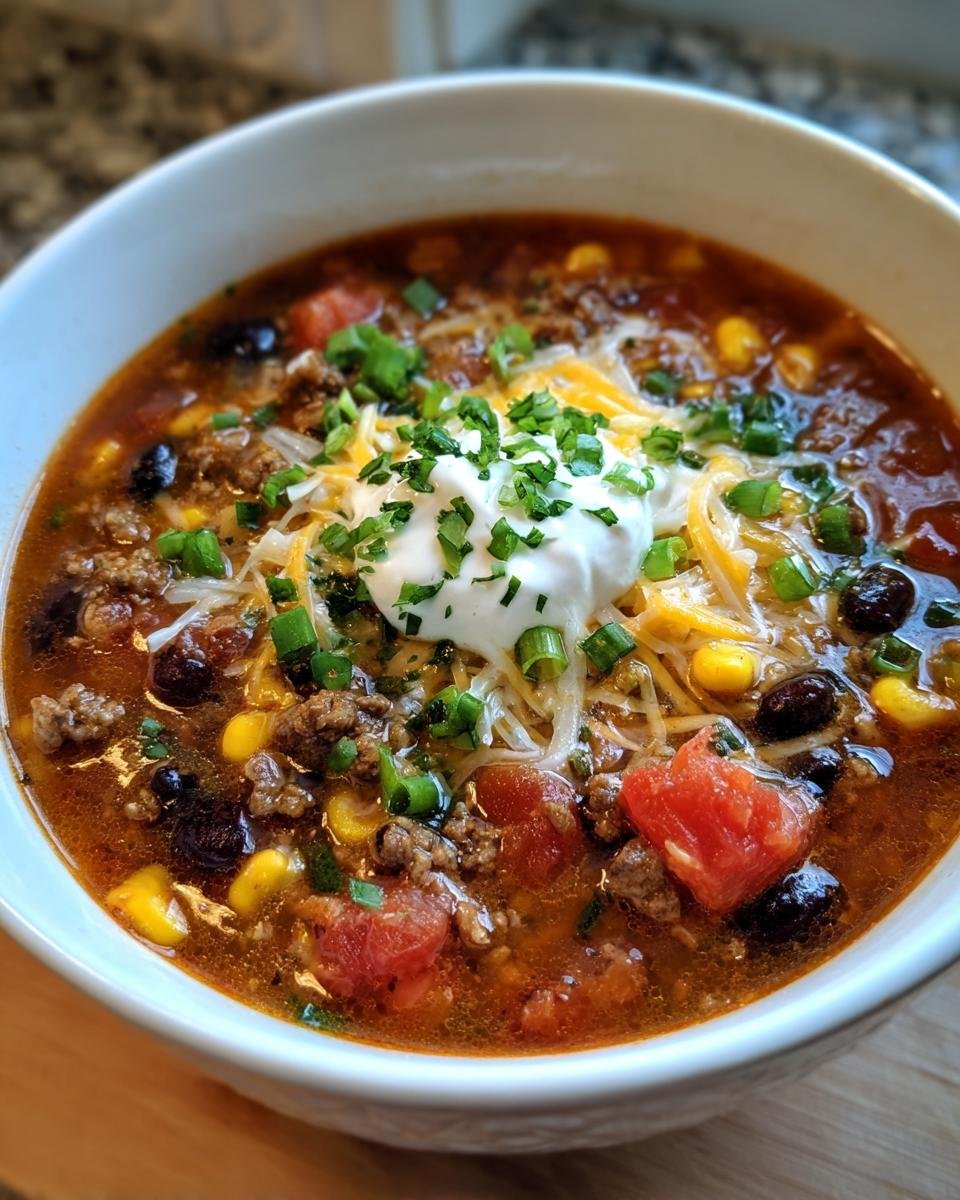 Hearty Stovetop Taco Soup - detail 4