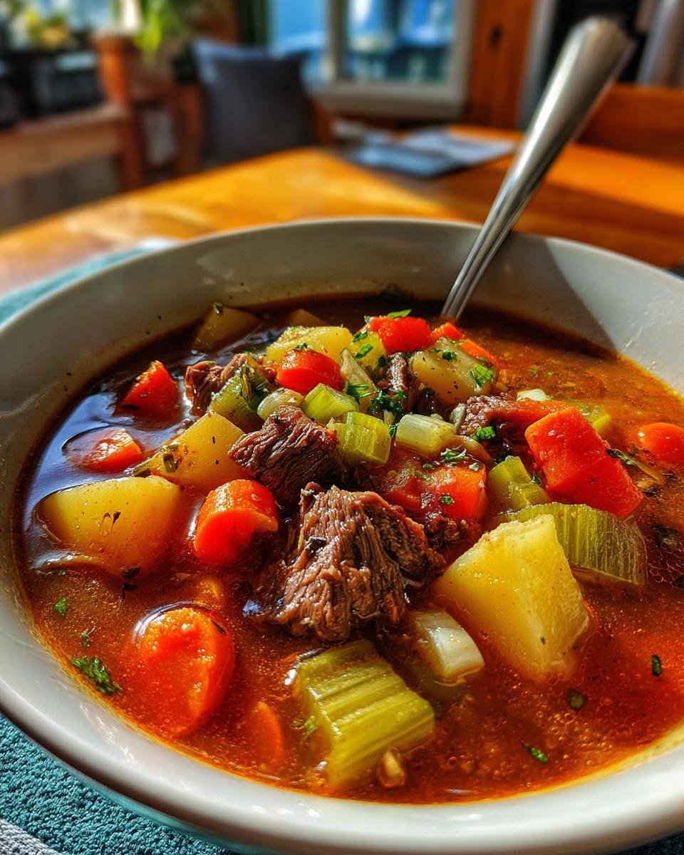 Hearty Vegetable Beef Soup - detail 2