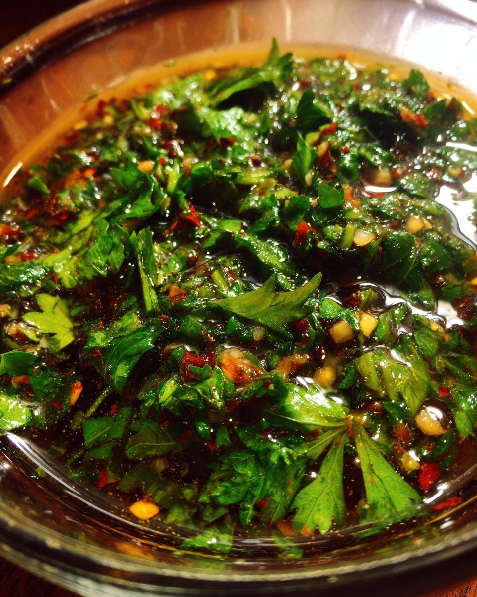 Homemade Chimichurri Sauce - detail 4