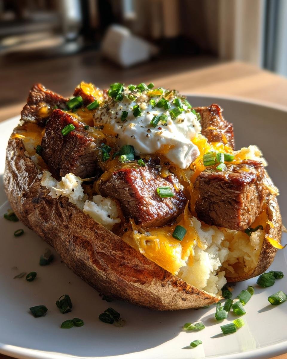 Loaded Baked Potato with Garlic Butter Steak Bites - detail 3