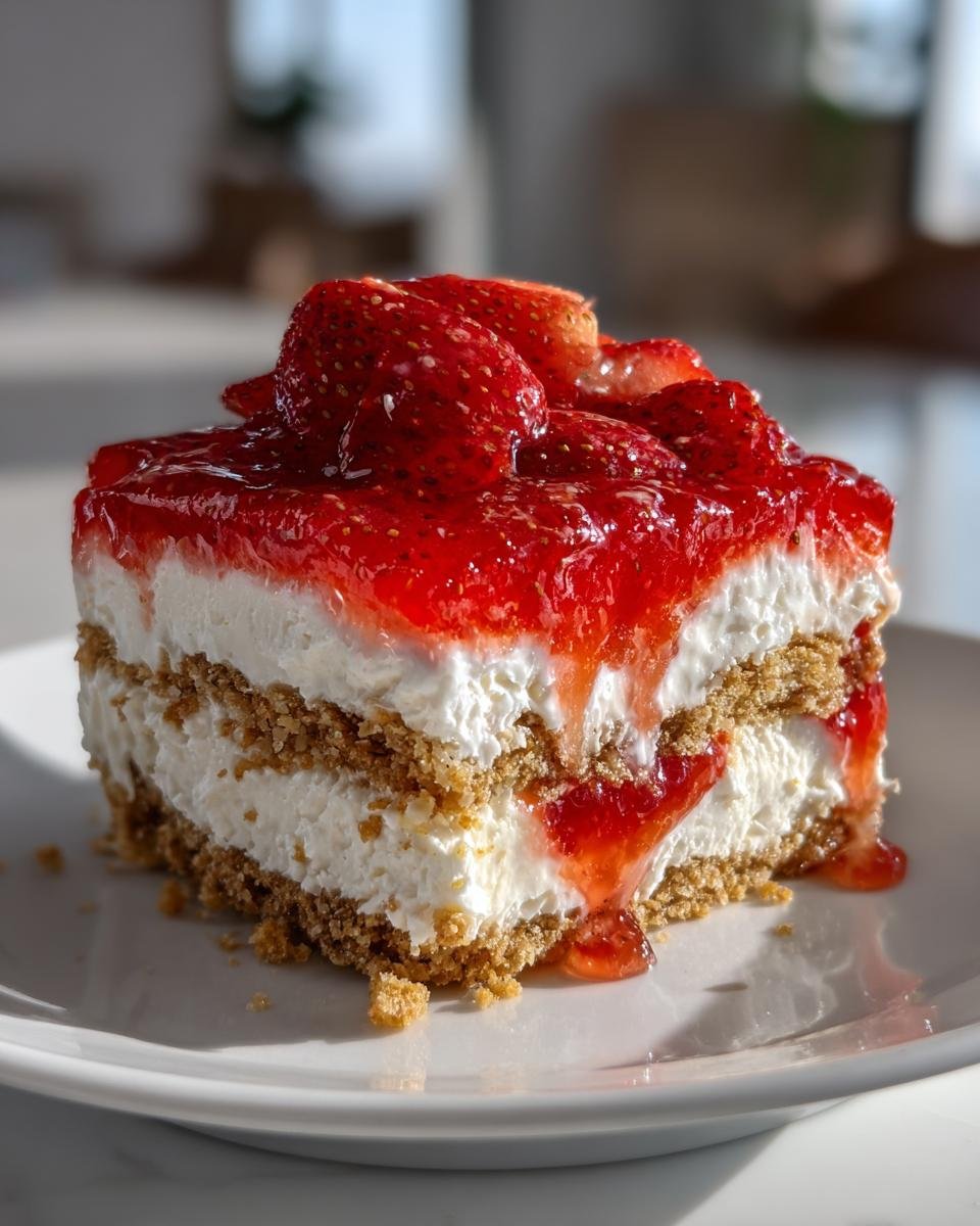 No-Bake Strawberry Lasagna - detail 3