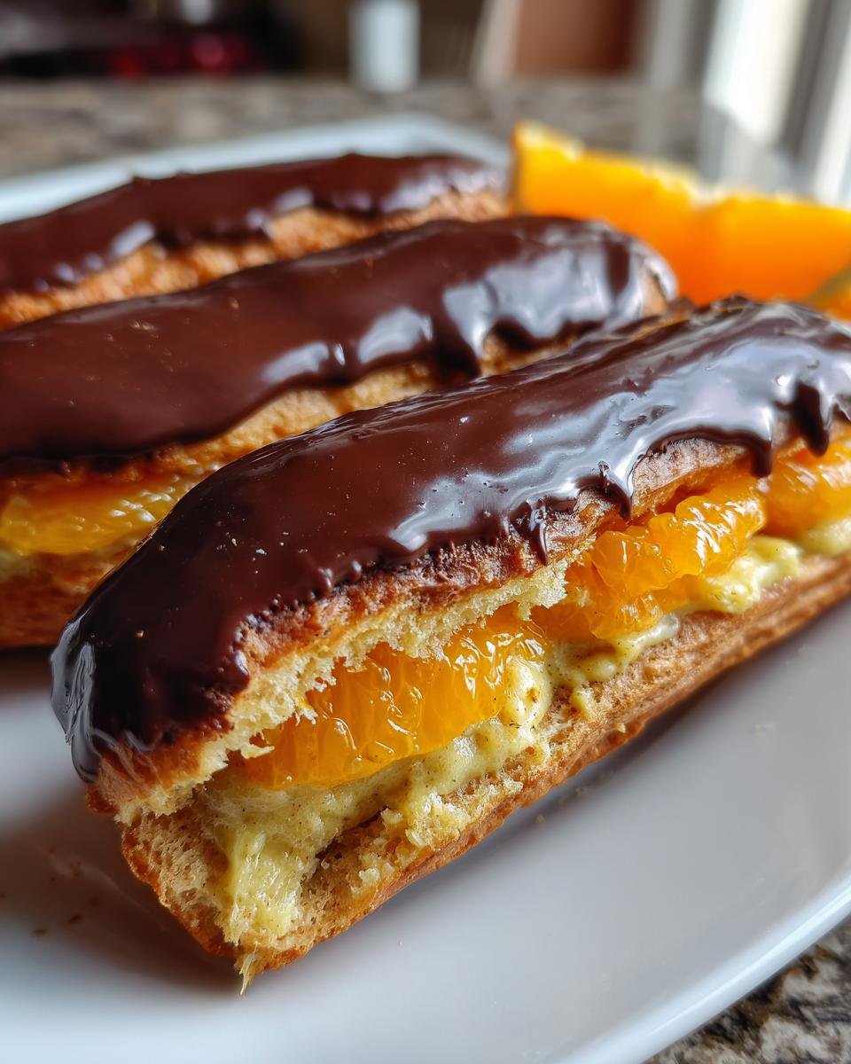 Orange and Chocolate Eclairs - detail 2