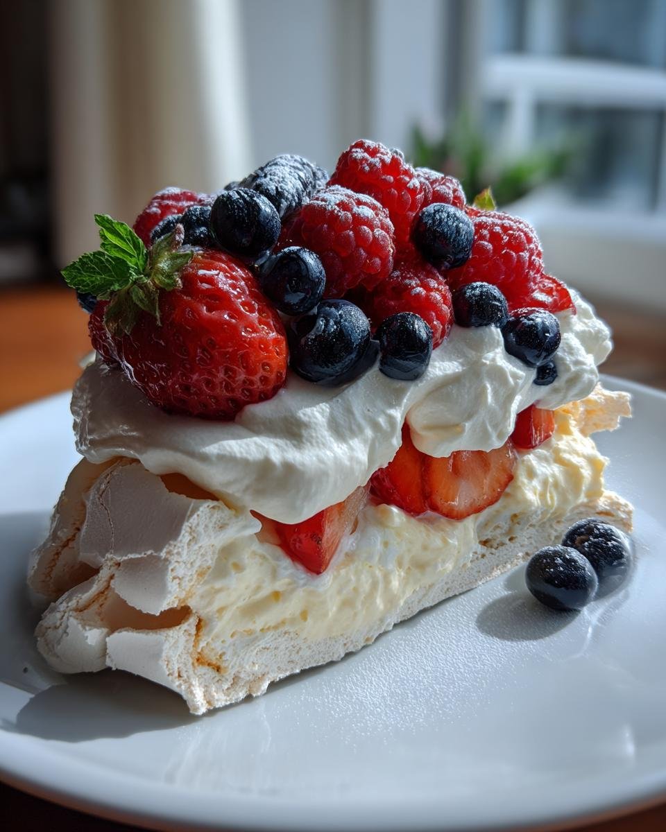 Pavlova with Chantilly Cream and Berries - detail 3