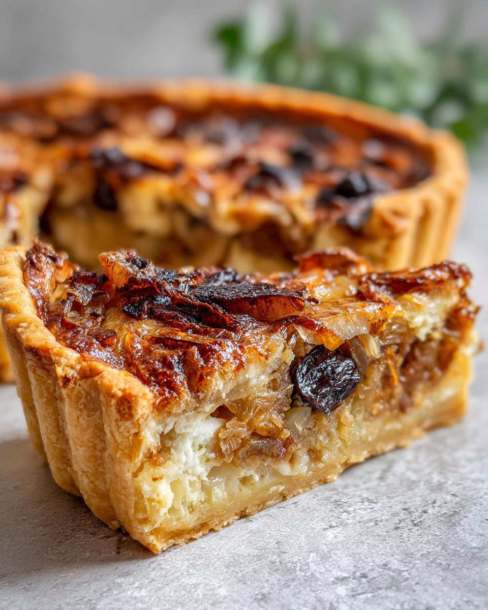 Proven&ccedil;al Onion Tart with Anchovies and Olives - detail 2