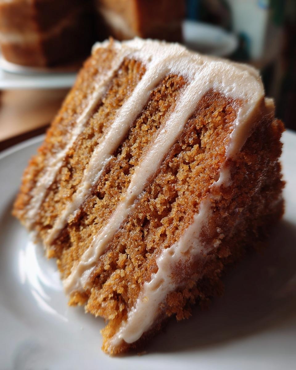 Pumpkin Pie Cake with Cinnamon Frosting - detail 1