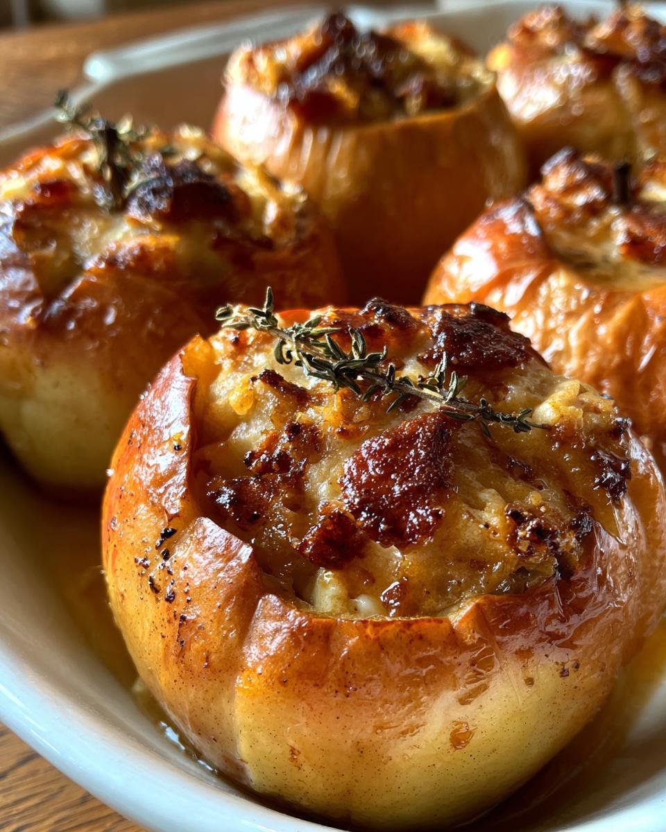 Pumpkin Pie Stuffed Baked Apples - detail 4