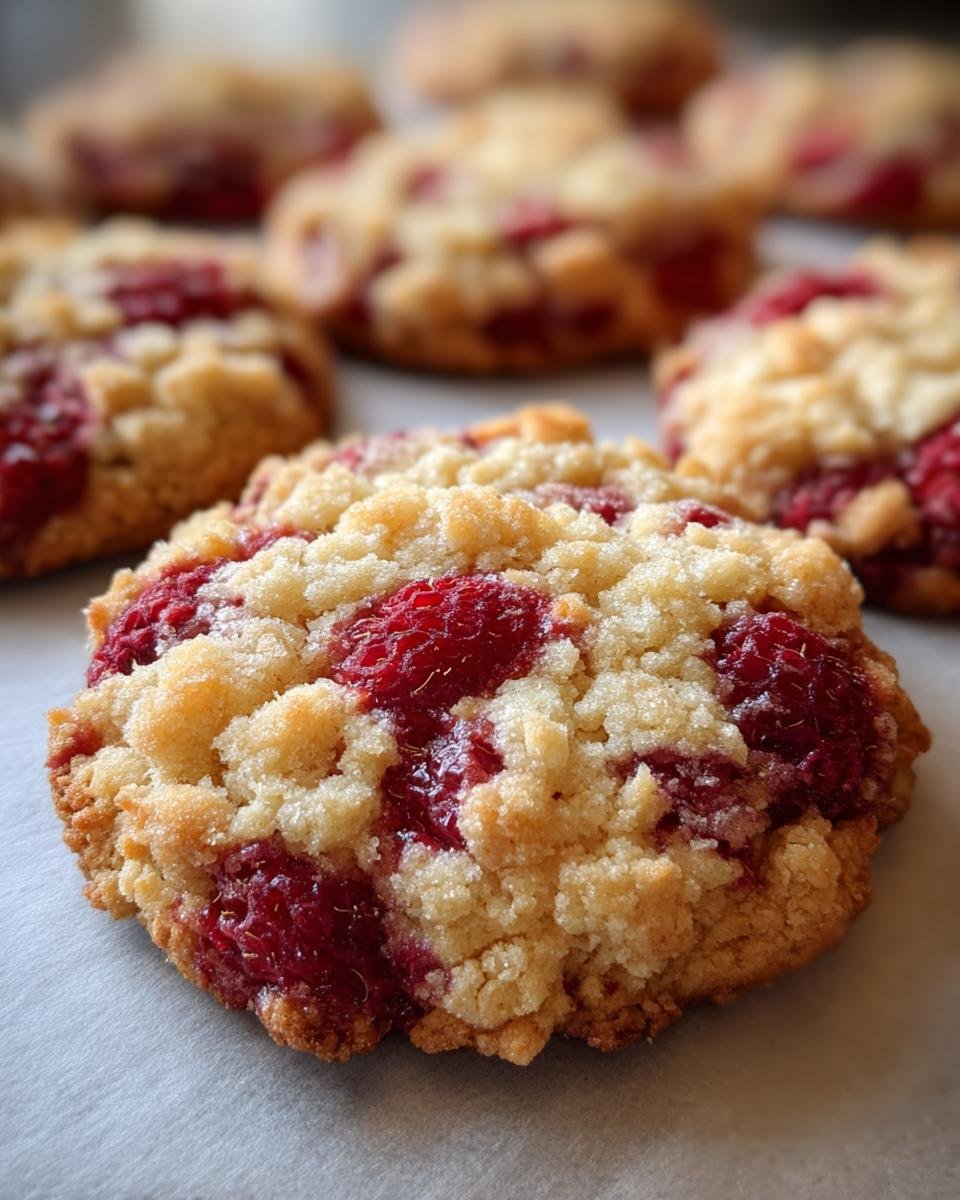 Raspberry Crumble Cookies - detail 1