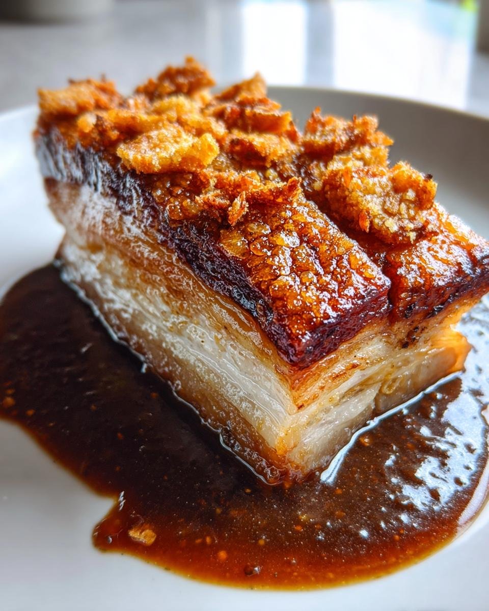 Slow-Roasted Pork with Crispy Crackling and Caraway Gravy - detail 3