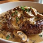 Smothered Hamburger Steaks with Mushroom Sauce