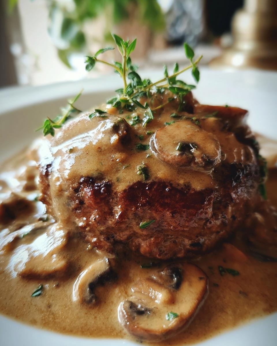 Smothered Hamburger Steaks with Mushroom Sauce - detail 2