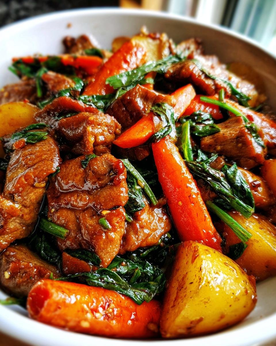 Stir-fried Pork with Potatoes and Carrots - detail 1