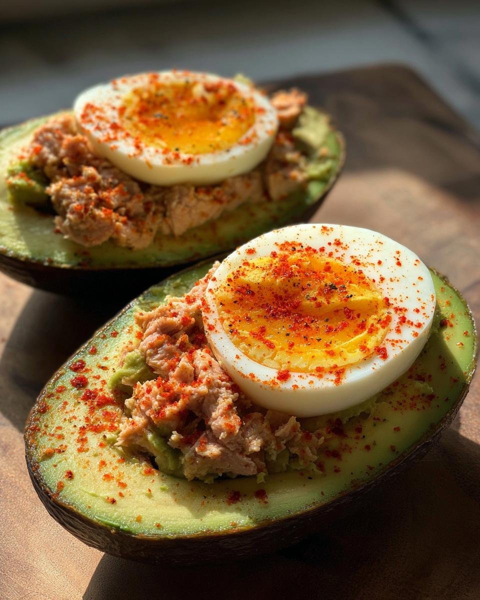 Stuffed Avocados with Tuna, Hard-Boiled Eggs, and Paprika - detail 1