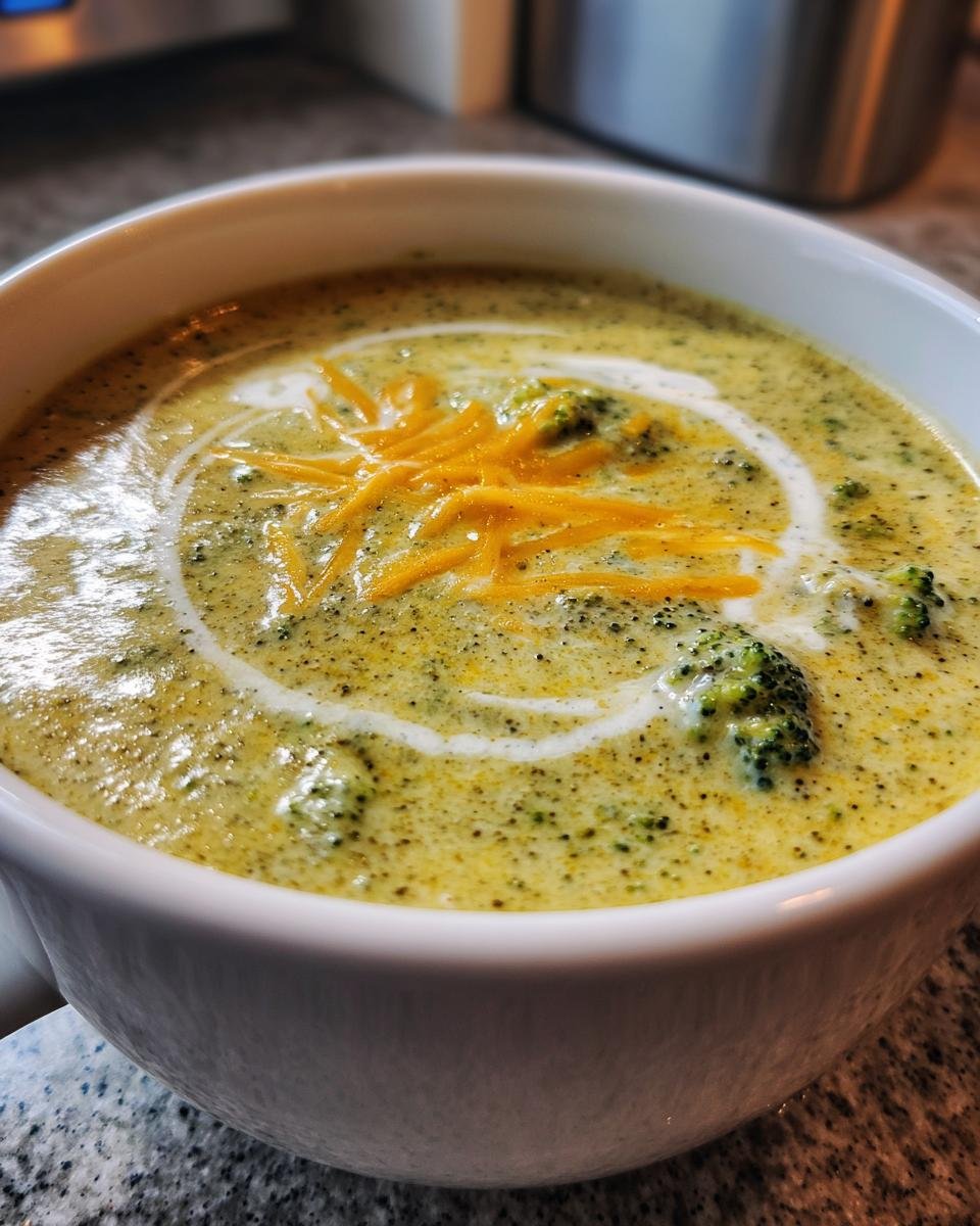 Velvety Crock Pot Broccoli Cheese Soup - detail 3