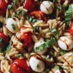 Caprese Orzo Salad with Balsamic Glaze