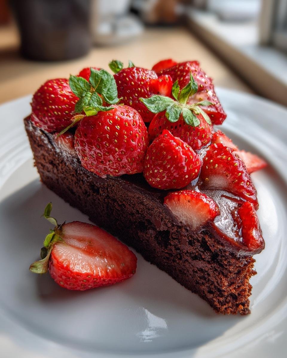 Chocolate Strawberry Cake - detail 1