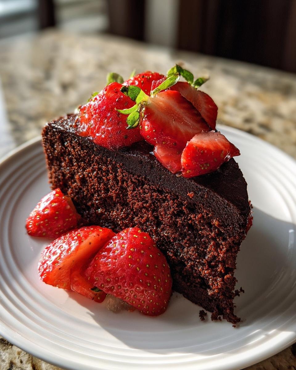 Chocolate Strawberry Cake - detail 2