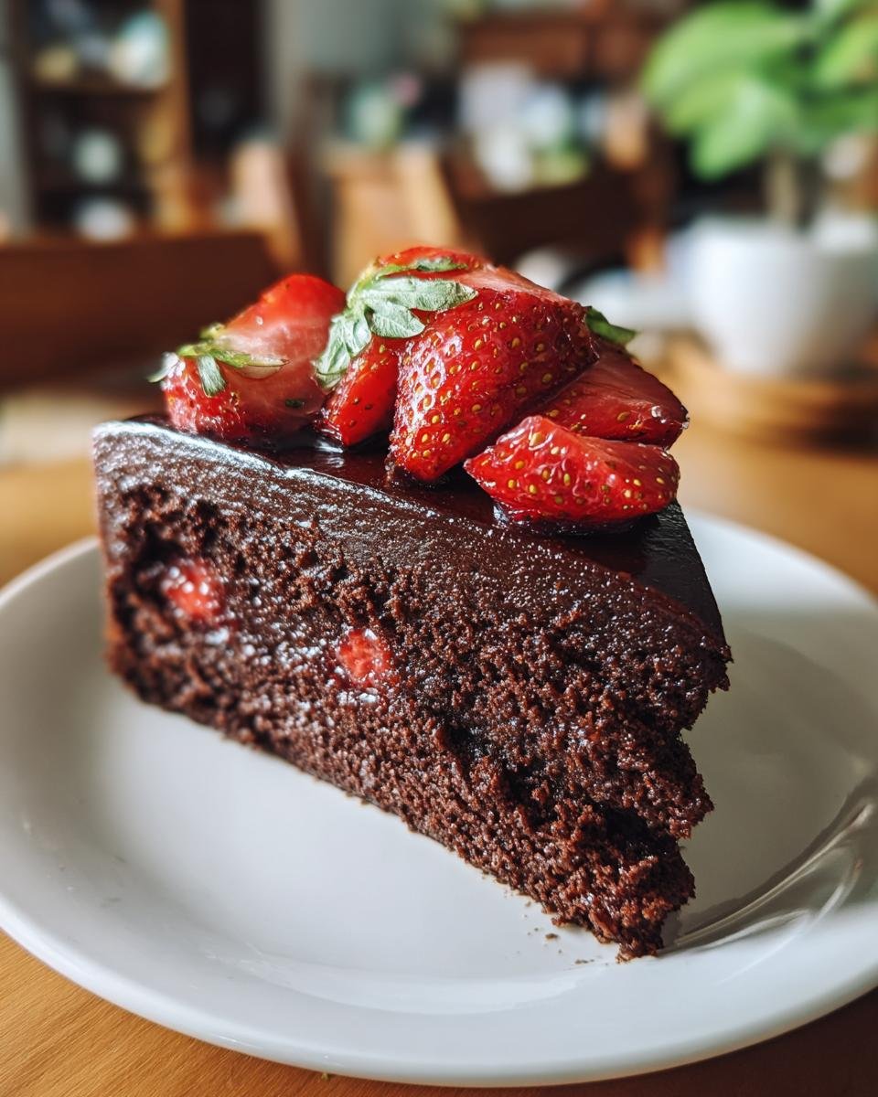 Chocolate Strawberry Cake - detail 3