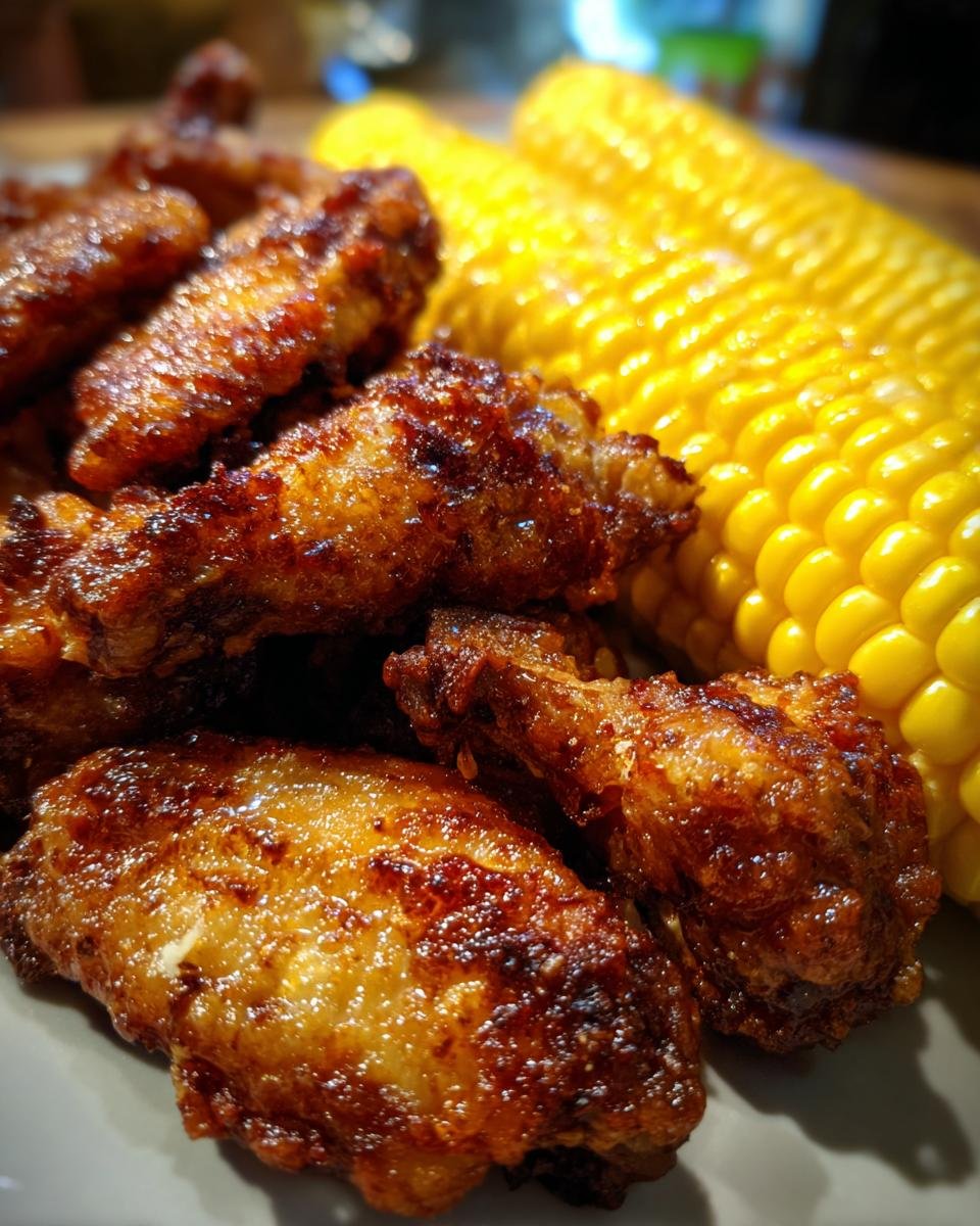 Crispy Chicken Wings with Buttered Corn - detail 2