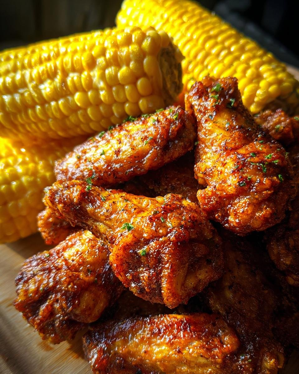 Crispy Chicken Wings with Buttered Corn - detail 3
