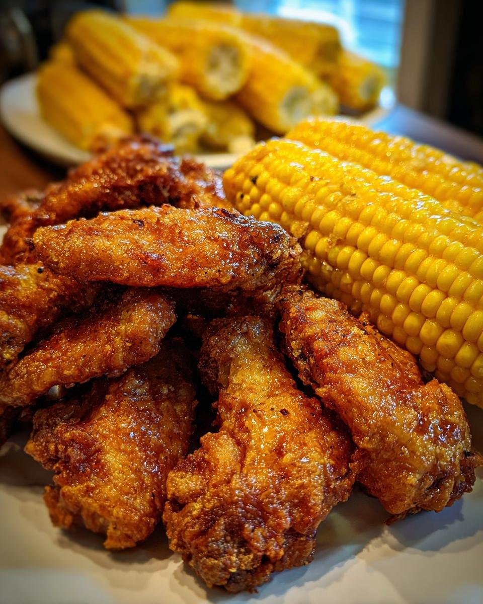 Crispy Chicken Wings with Buttered Corn - detail 4