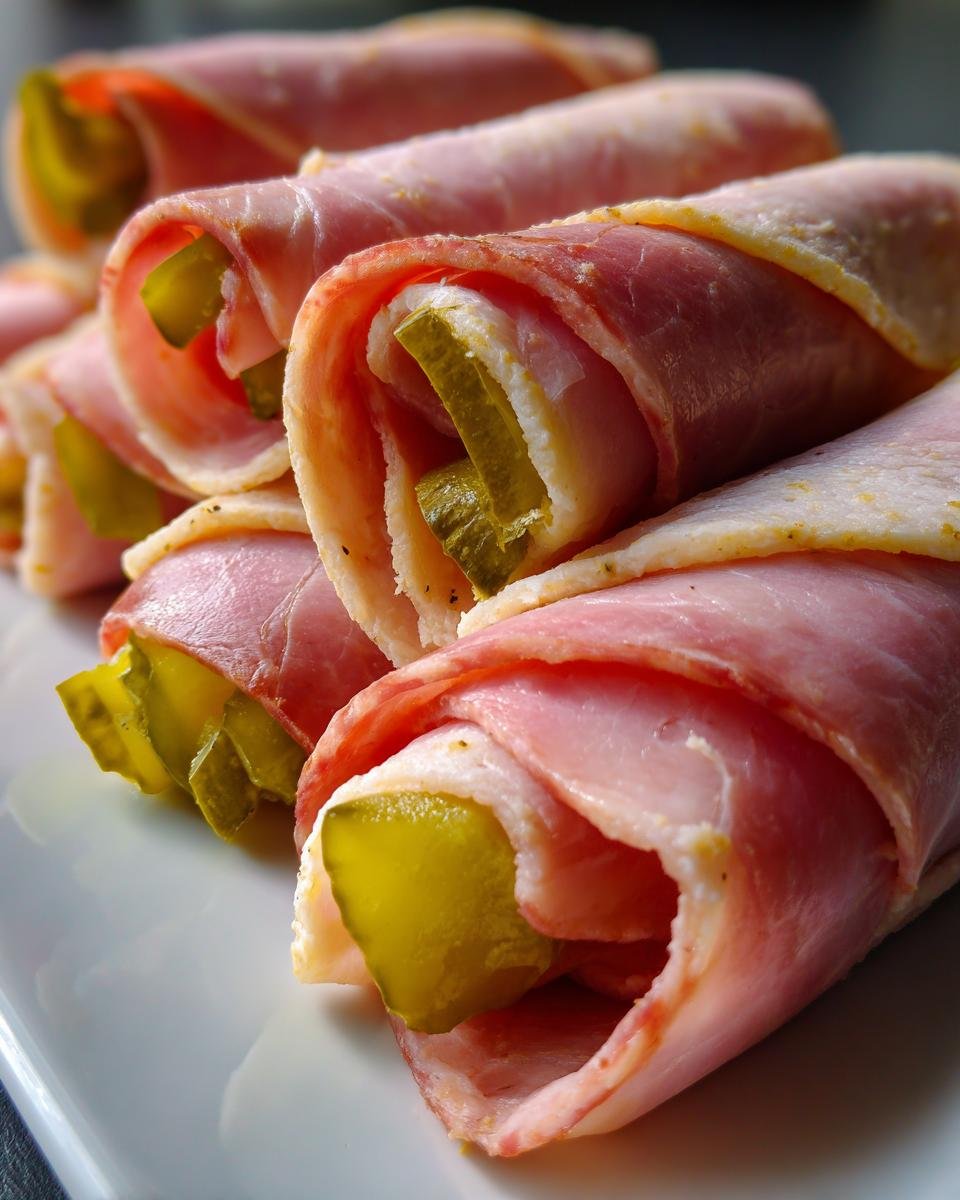 Ham and Pickle Roll-Ups - detail 1
