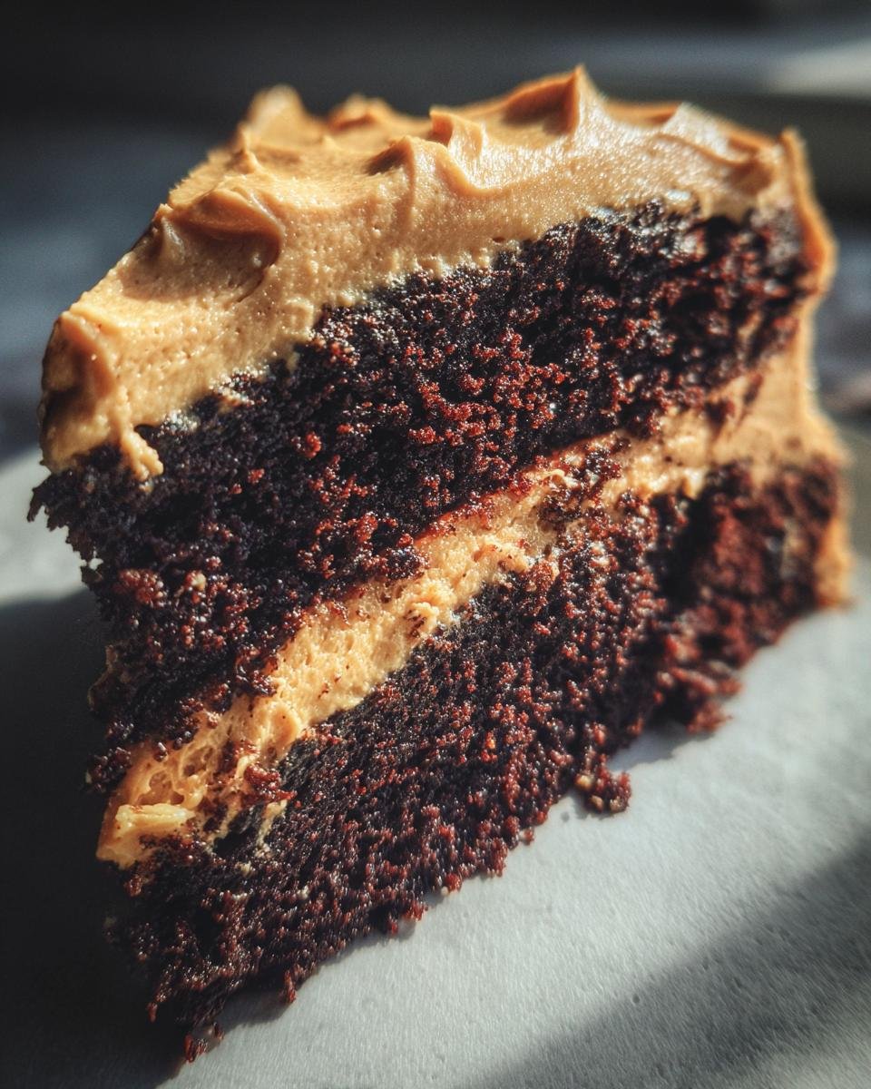 Heavenly Chocolate Peanut Butter Cake - detail 4
