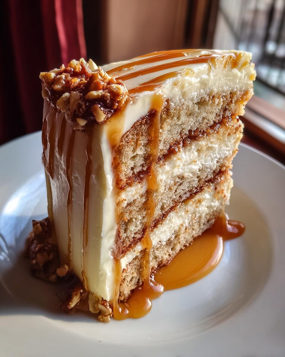 Marzipan Cake with Cream Cheese Frosting and Dulce de Leche Drip - detail 4