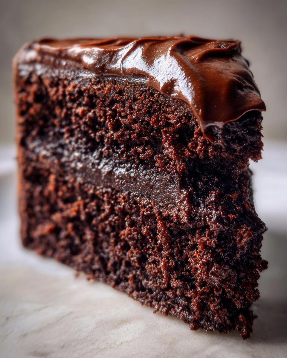 Moist Chocolate Cake with Ganache Frosting - detail 1