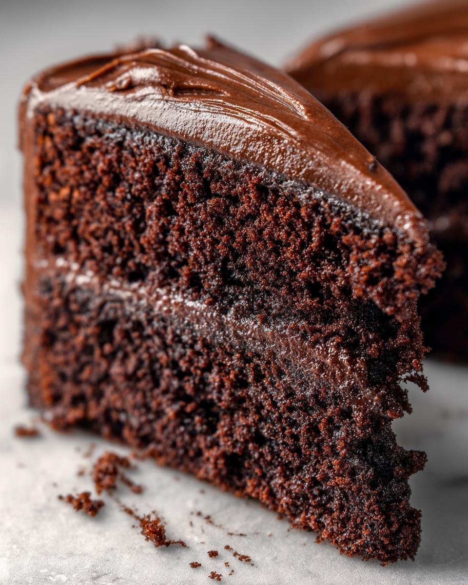 Moist Chocolate Cake with Ganache Frosting - detail 4