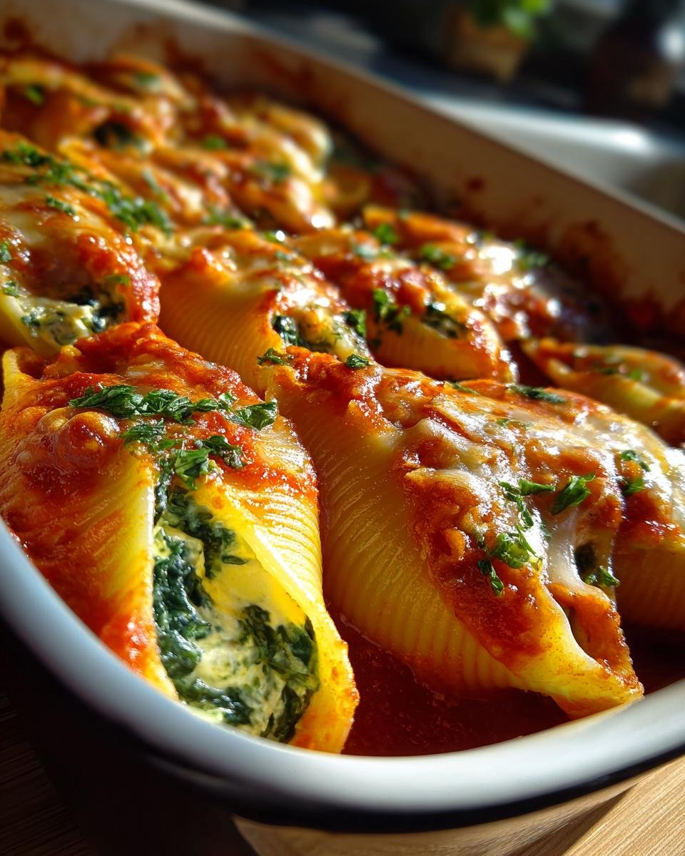 Spinach and Ricotta Stuffed Jumbo Shells - detail 3