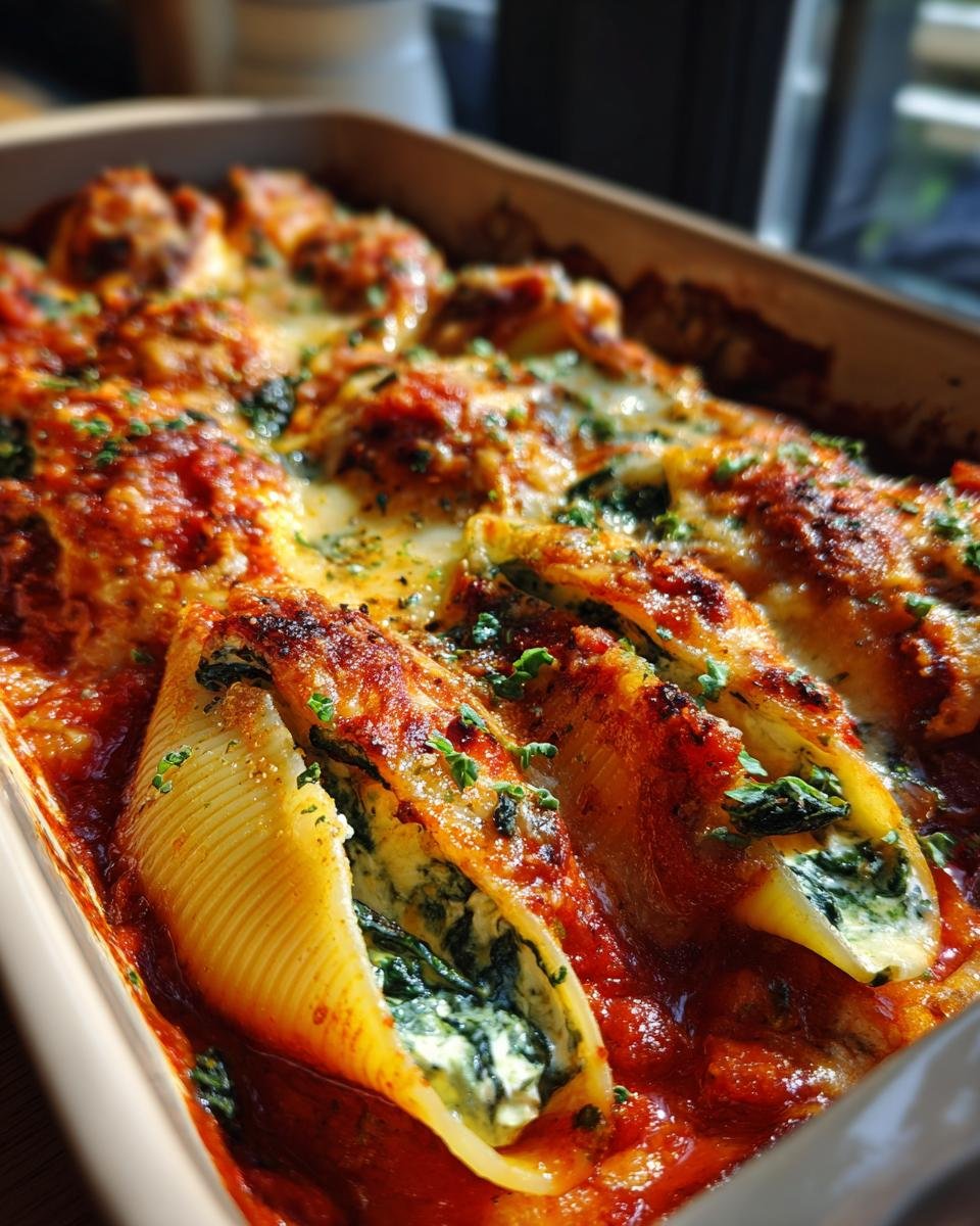 Spinach and Ricotta Stuffed Jumbo Shells - detail 4