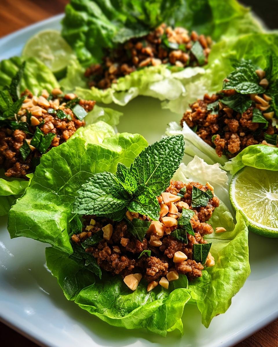 Thai Basil Beef Lettuce Rolls - detail 1