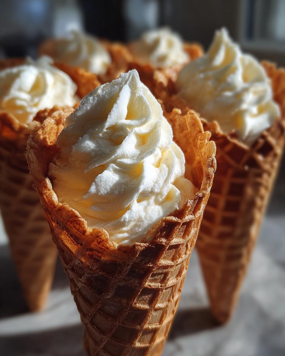 Vanilla Cream-Filled Pastry Cones - detail 1