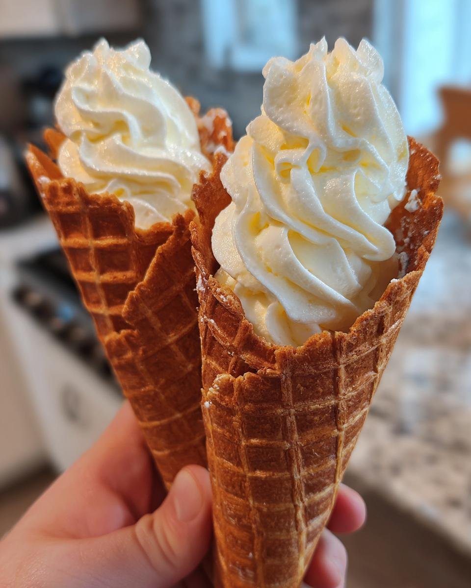 Vanilla Cream-Filled Pastry Cones - detail 2