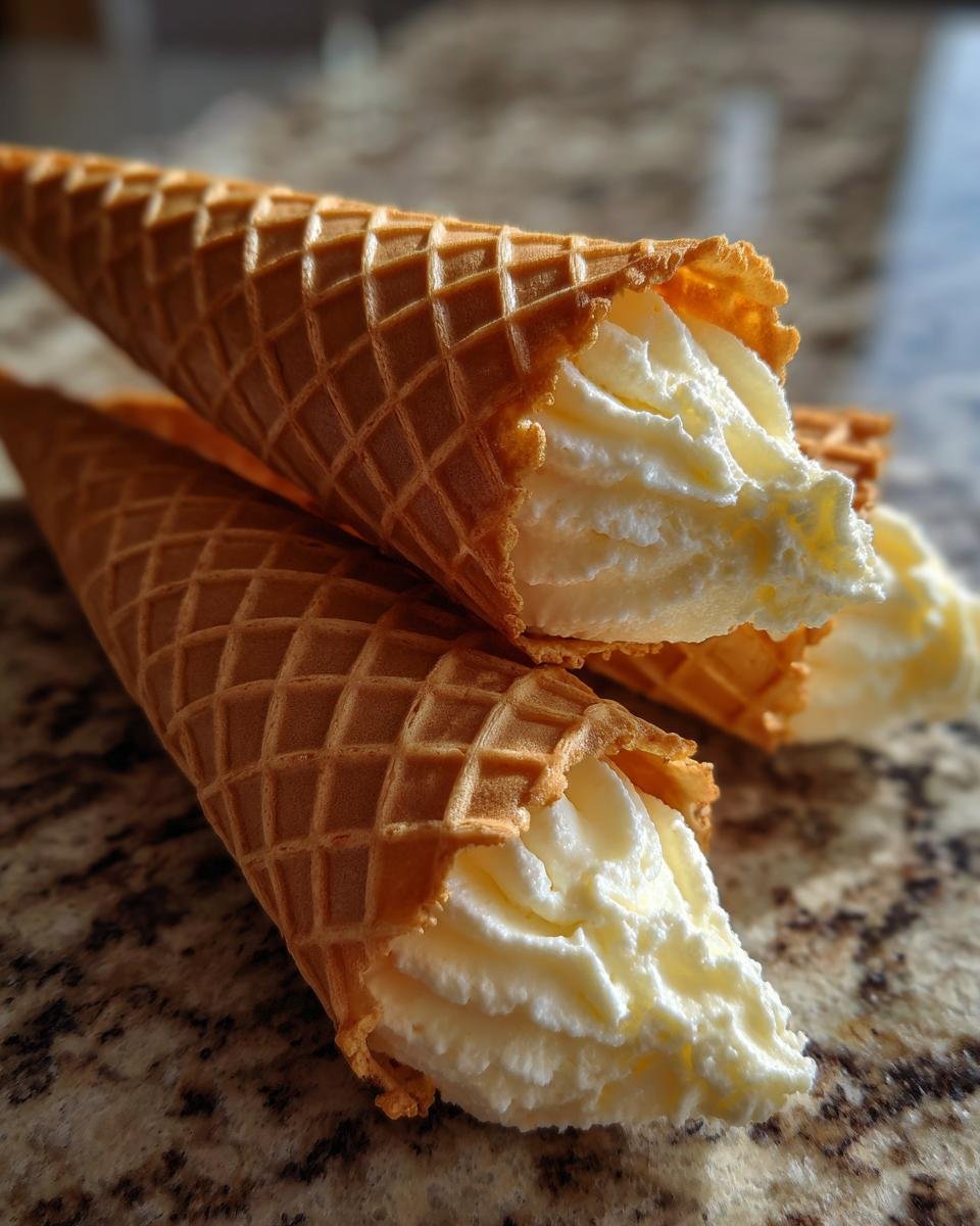 Vanilla Cream-Filled Pastry Cones - detail 3