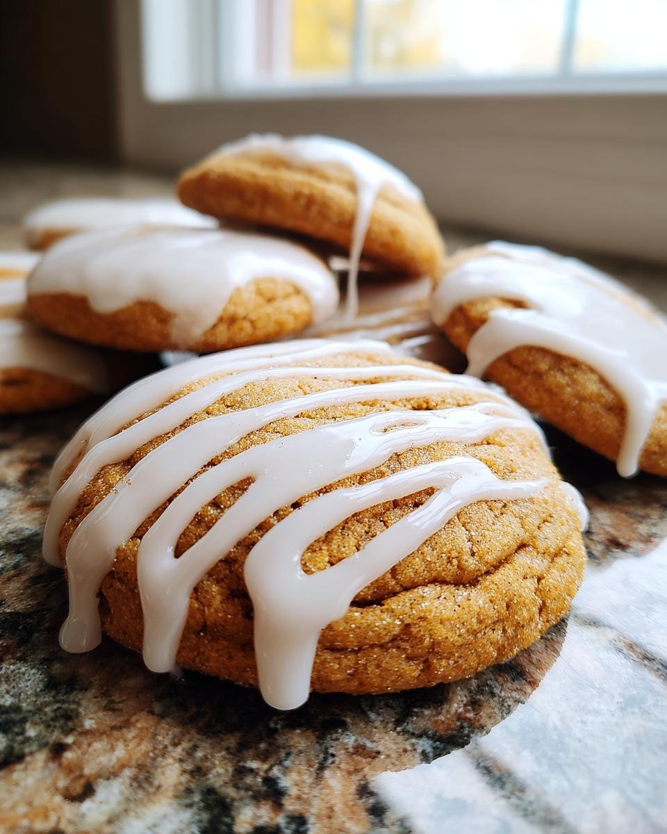Nahaufnahme von mehreren Zimtschnecken-Zuckerpl&auml;tzchen mit dickem, wei&szlig;em Zuckerguss.